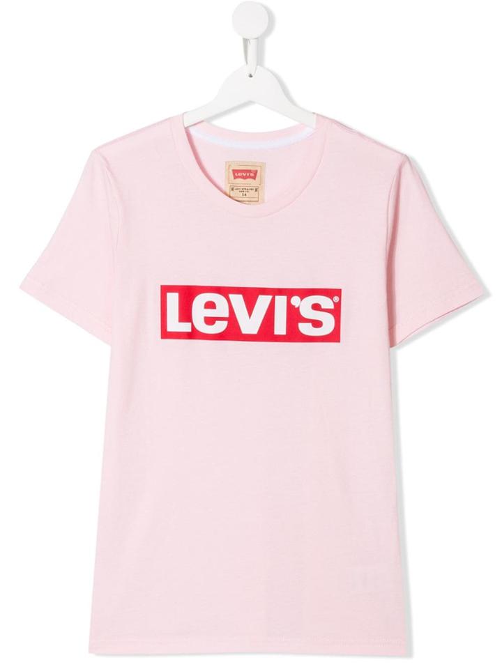 Levi's Kids Teen Logo Print T-shirt - Pink