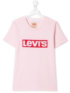 Levi's Kids Teen Logo Print T-shirt - Pink