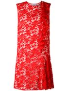 Si-jay - Asymmetric Frill Dress - Women - Cotton - 42, Red, Cotton