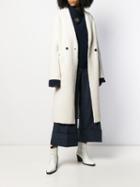 Inès & Maréchal Oversize Shearling Coat - White