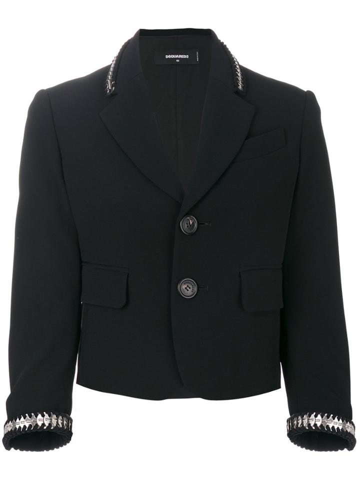 Dsquared2 Coin-trimmed Blazer - Black