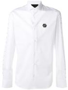 Philipp Plein Star Stud Spread Collar Shirt - White