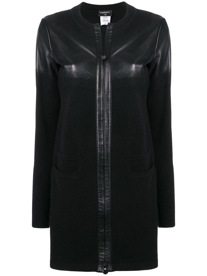 Chanel Vintage Chanel Vintage Cszh0918chajac2 Black Wool/lamb Skin