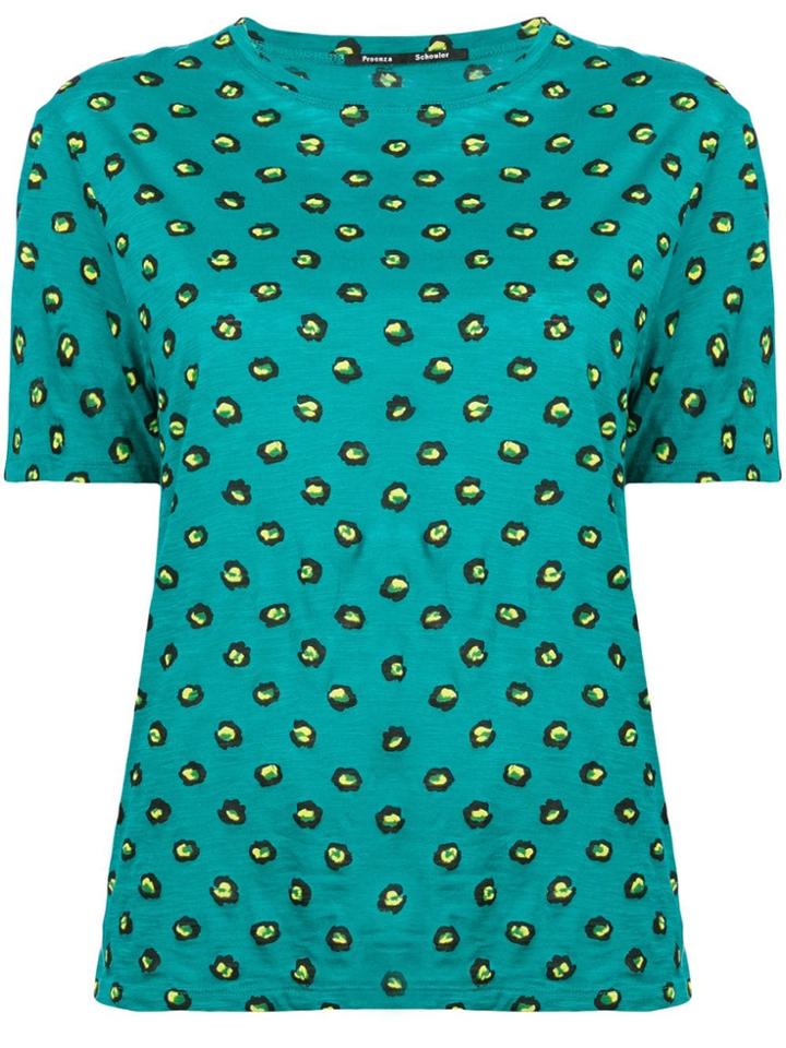 Proenza Schouler S/s T-shirt-printed Tissue Jersey - Blue