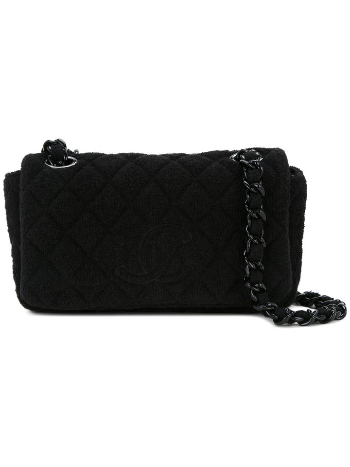 Chanel Vintage Quilted Cc Logo Shoulder Bag - Black