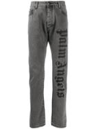 Palm Angels Logo Print Jeans - Grey