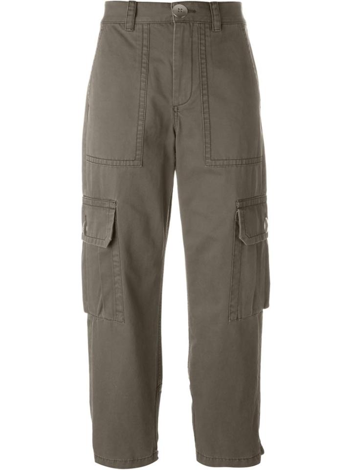 Marc By Marc Jacobs Cargo Trousers, Size: 4, Green, Cotton