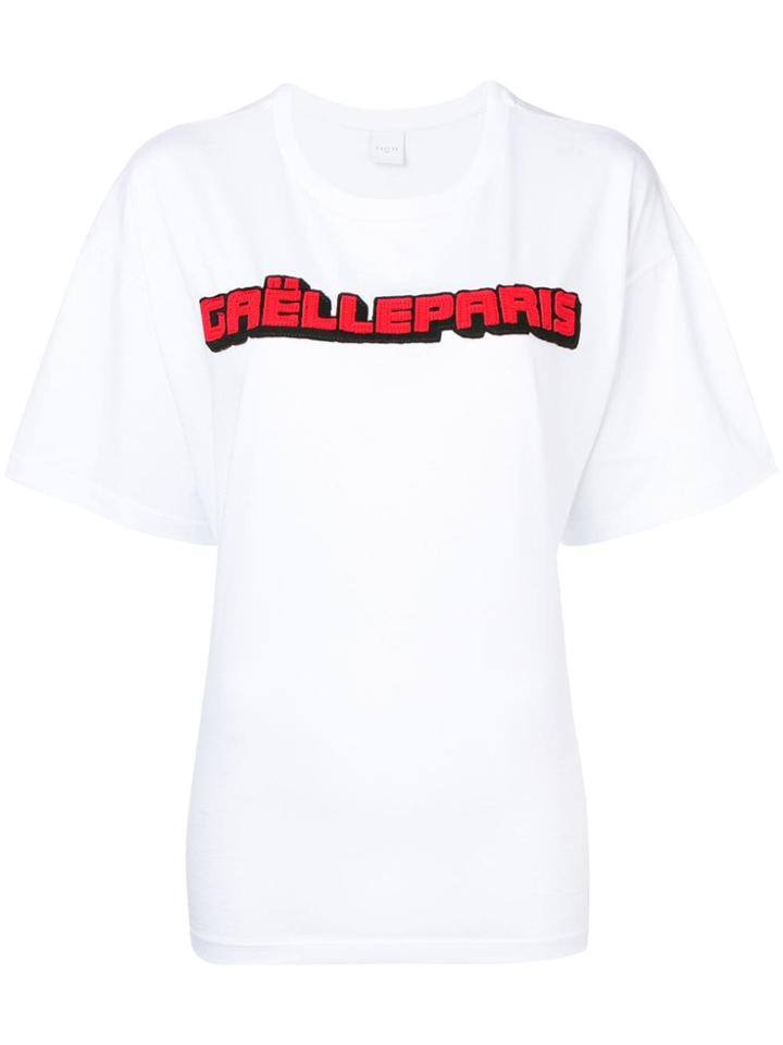 Gaelle Bonheur Logo Patch T-shirt - White