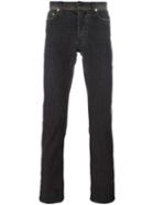 Dior Homme Contrasting Detail Slim-fit Jeans, Men's, Size: 32, Black, Cotton/spandex/elastane