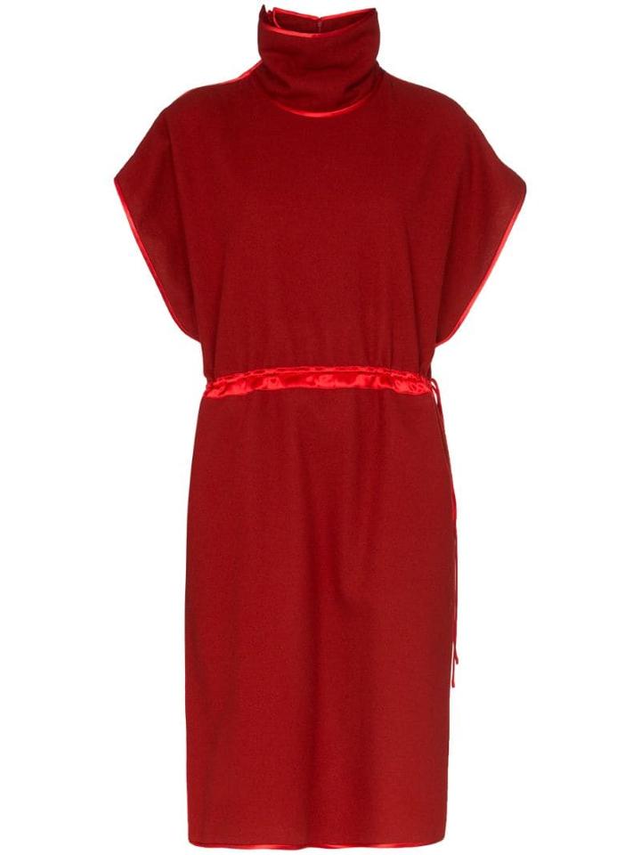 Gucci Stand-collar Midi Dress - Red
