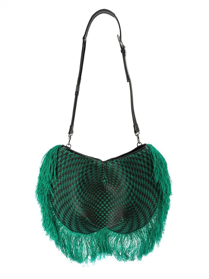 Issey Miyake Fringed Textured Shoulder Bag
