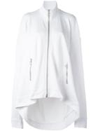 Marques'almeida 'oversized' Zip-up Cardigan, Women's, Size: Small, White, Cotton/polyamide