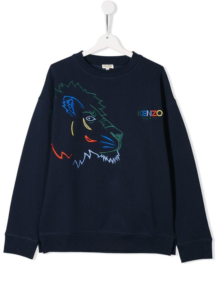 Kenzo Kids Tiger And Friends Sweatshirt - Blue