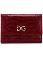 Dolce & Gabbana Crystal Logo Wallet - Red