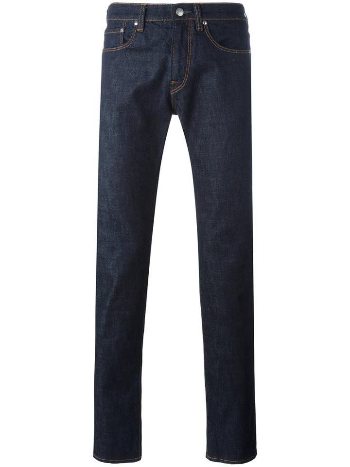 Ps By Paul Smith Straight Leg Jeans, Men's, Size: 28/30, Blue, Cotton/polyurethane