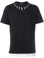 Neil Barrett Lightning Bolt Print T-shirt, Men's, Size: Medium, Black, Cotton
