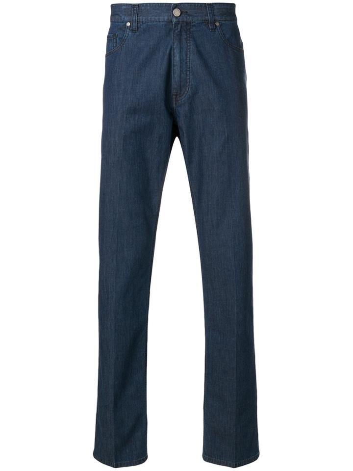 Z Zegna Straight Leg Jeans - Blue