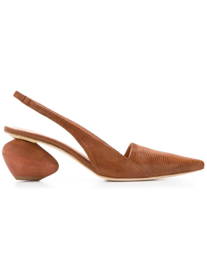 Rejina Pyo Taylor Lizard Mules - Brown