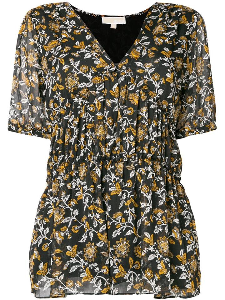 Michael Michael Kors Floral Print Blouse - Black