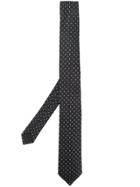 Saint Laurent Ysl Logo Jacquard Tie - Black
