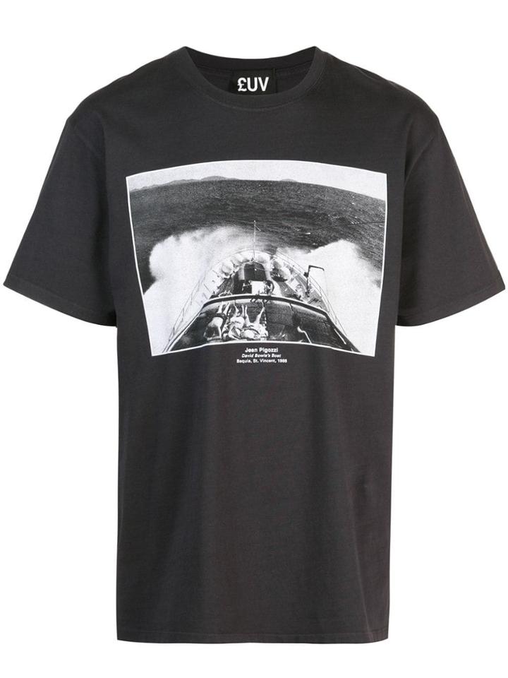 Luv Collections Graphic Boat Print T-shirt - Black