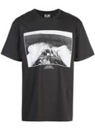 Luv Collections Graphic Boat Print T-shirt - Black