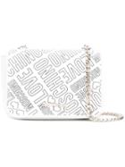 Love Moschino Logo Print Crossbody Bag, Women's, White, Polyurethane