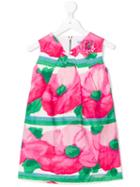 Mi Mi Sol - Floral Print Shift Dress - Kids - Cotton - 8 Yrs, Pink/purple