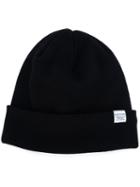 Norse Projects Ribbed Beanie Hat, Men's, Black, Merino