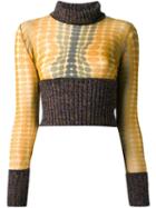 Jean Paul Gaultier Vintage Cropped Two-tone Sweater