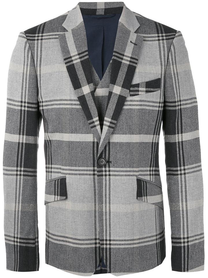 Vivienne Westwood - Notched Lapel Plaid Blazer - Men - Cotton/viscose/polyamide/spandex/elastane - 48, Grey, Cotton/viscose/polyamide/spandex/elastane