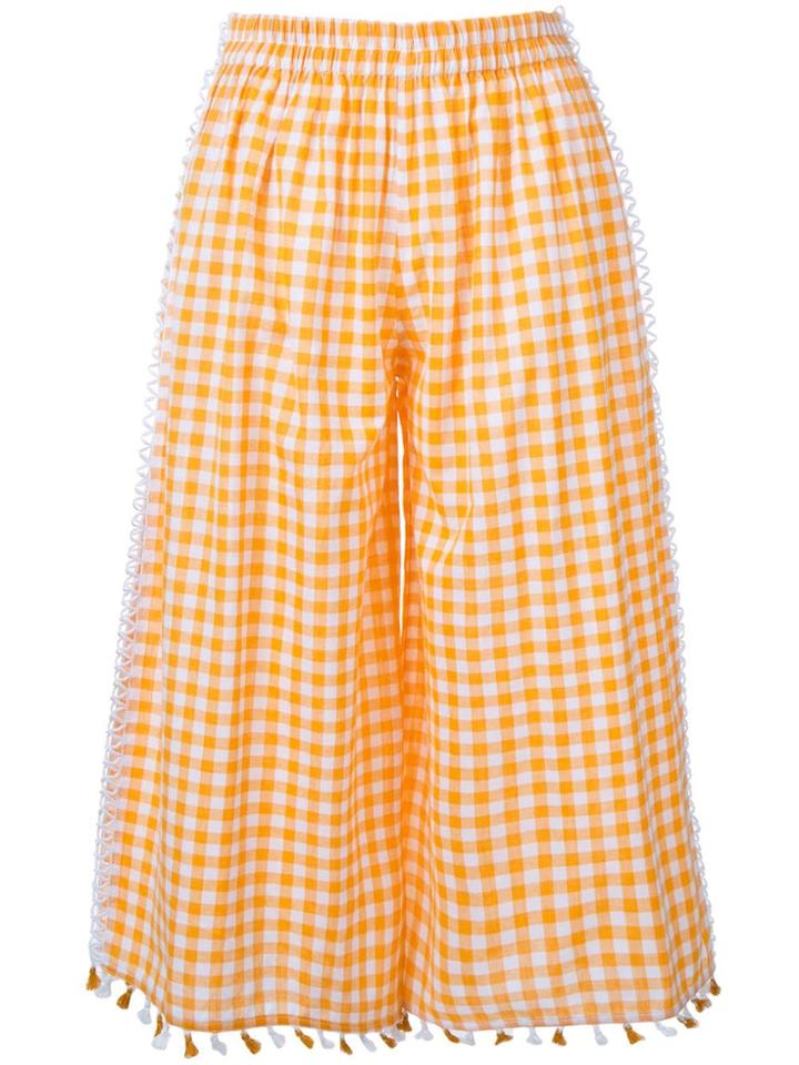 Dodo Bar Or Mustard Gingham Trousers - Yellow