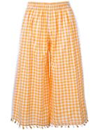 Dodo Bar Or Mustard Gingham Trousers - Yellow