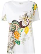 Etro Abstract Print T-shirt, Women's, Size: 48, White, Cotton