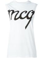 Mcq Alexander Mcqueen Handwritten Mcq Boyfriend Tank Top, Women's, Size: Medium, White, Cotton