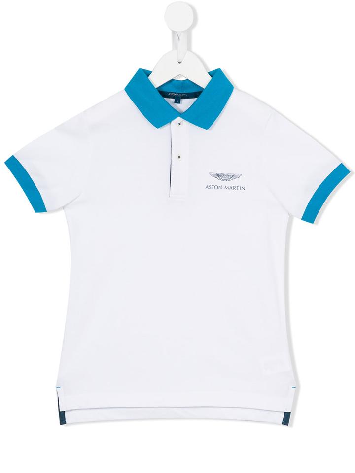 Aston Martin Kids - Logo Print Polo Shirt - Kids - Cotton - 8 Yrs, White
