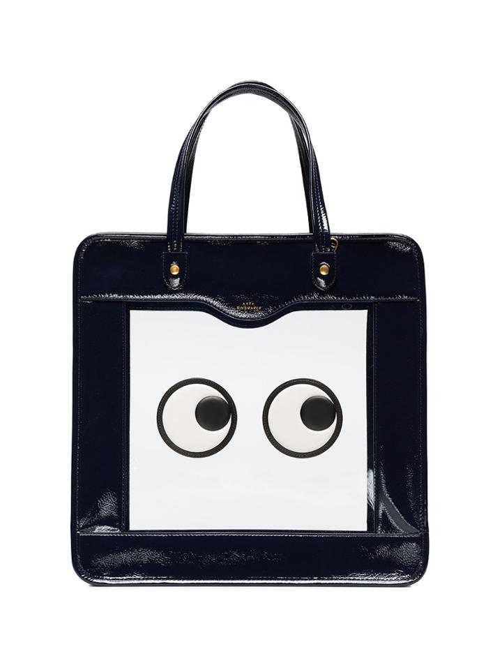 Anya Hindmarch Eyes Rainy Day Leather Tote - Blue