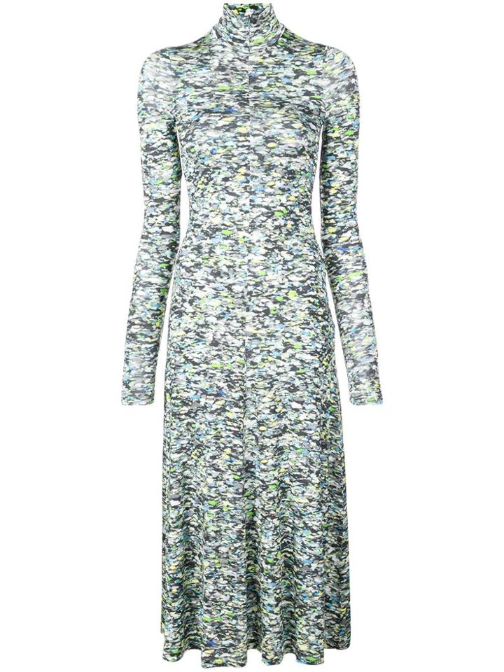 Rosetta Getty Printed Midi Dress - Grey