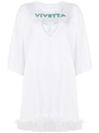 Vivetta Tulle Hem Oversized T-shirt - White