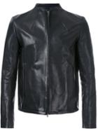 Kazuyuki Kumagai Funnel Neck Zipped Jacket, Men's, Size: 1, Black, Horse Leather