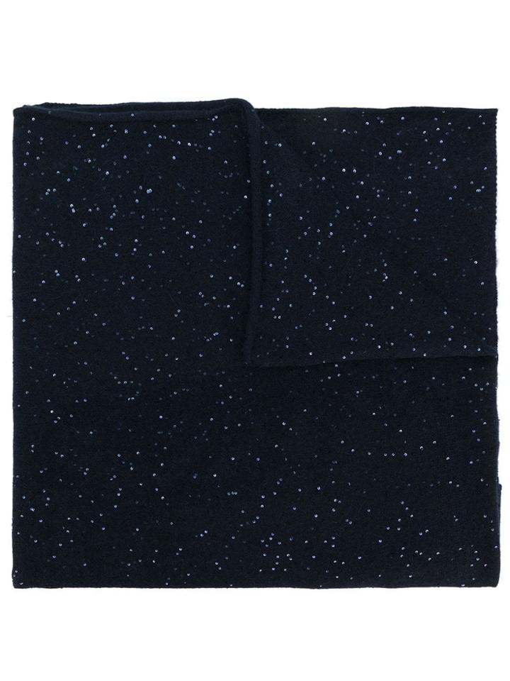 Fabiana Filippi Embellished Knitted Scarf - Blue
