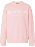 Burberry Logo Print Cotton Sweatshirt - Pink