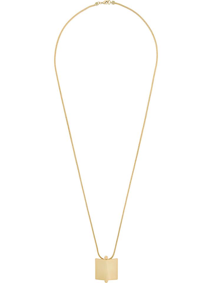Eddie Borgo Plaque Pendant Necklace - Metallic