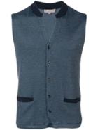 N.peal Patterned Waistcoat Jacket - Blue