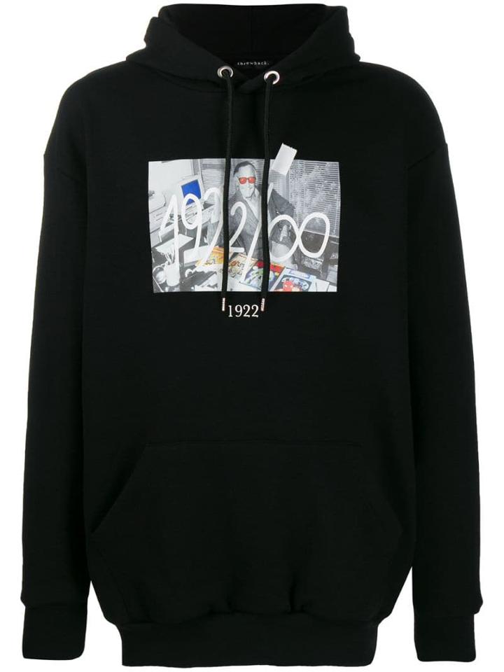 Throwback. 1922 Print Hoodie - Black