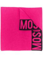 Moschino Logo Trim Scarf - Pink