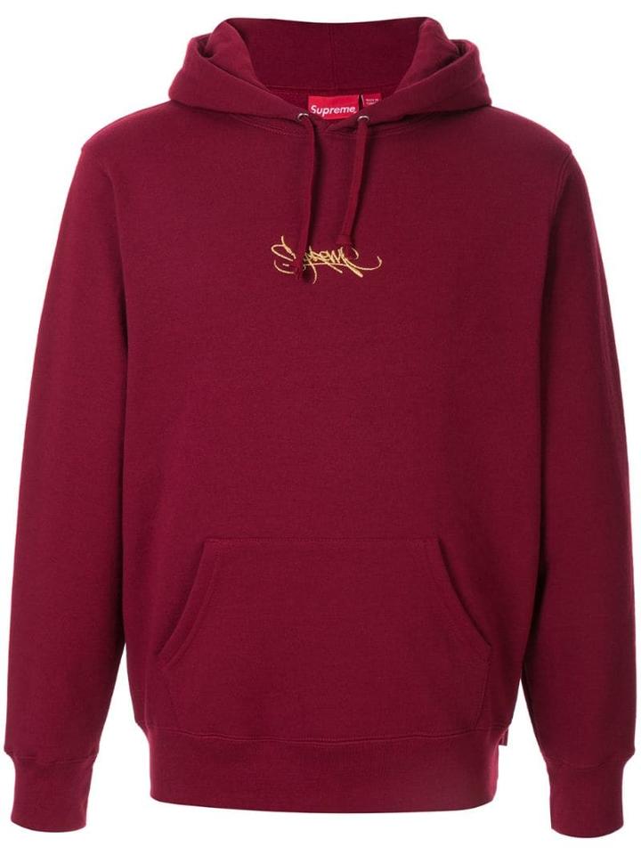 Supreme Tag Logo Hoodie Ss19 - Red