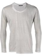 The Viridi-anne Contrasting Front Seam Top, Men's, Size: 2, Grey, Cotton