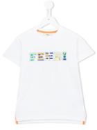 Fendi Kids Logo Print T-shirt, Toddler Boy's, Size: 4 Yrs, White