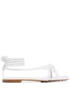 Bottega Veneta Flat Knotted Sandals - White